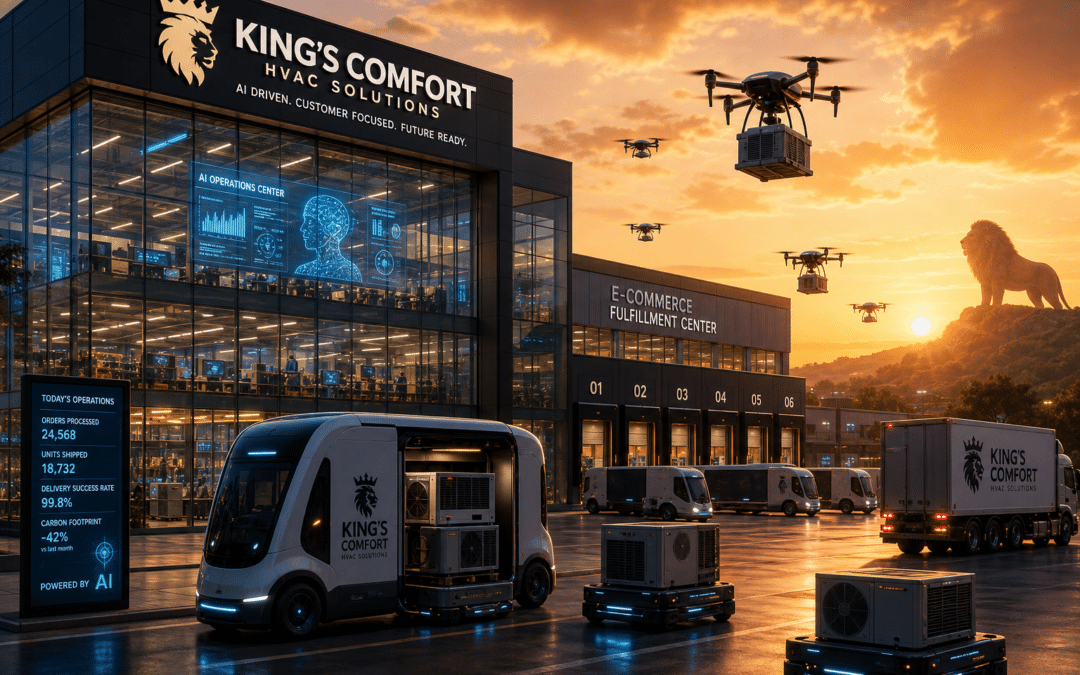 High-tech AI e-commerce marketing theme for HVAC companies