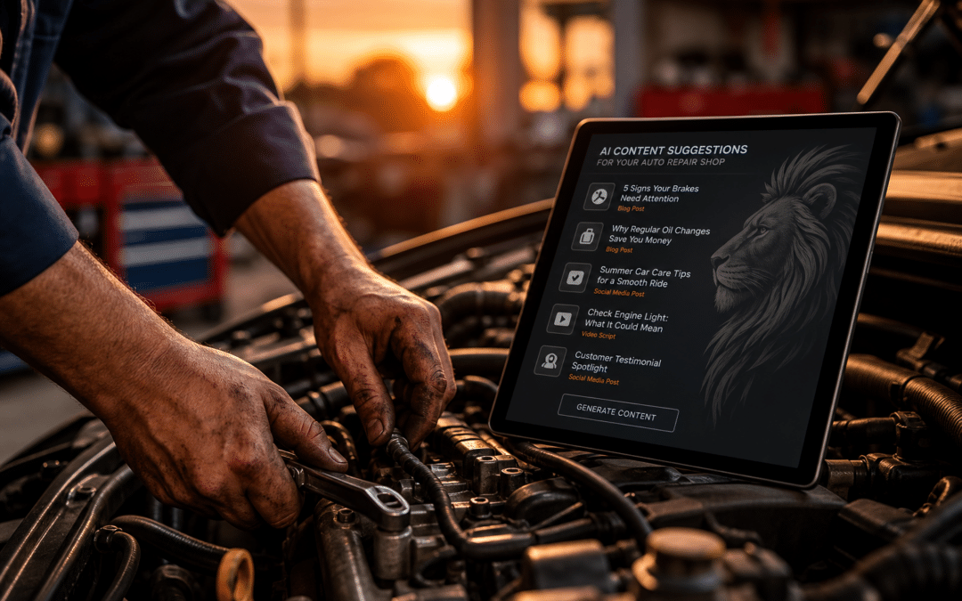 AI content creation agency for auto repair shops