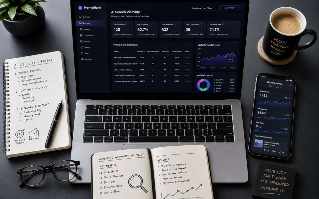 AI search visibility measurement in a professional marketing setting